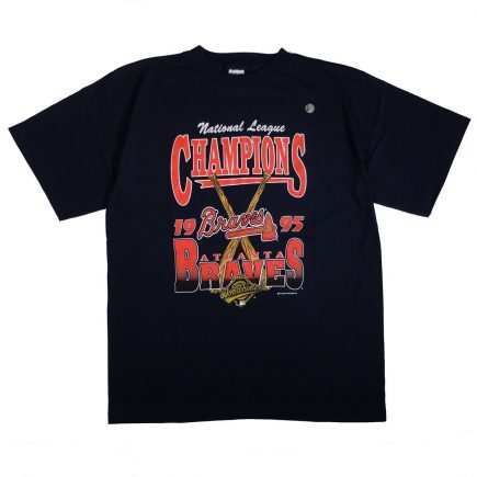 Atlanta Braves National League Champions 1995 T Shirt Front