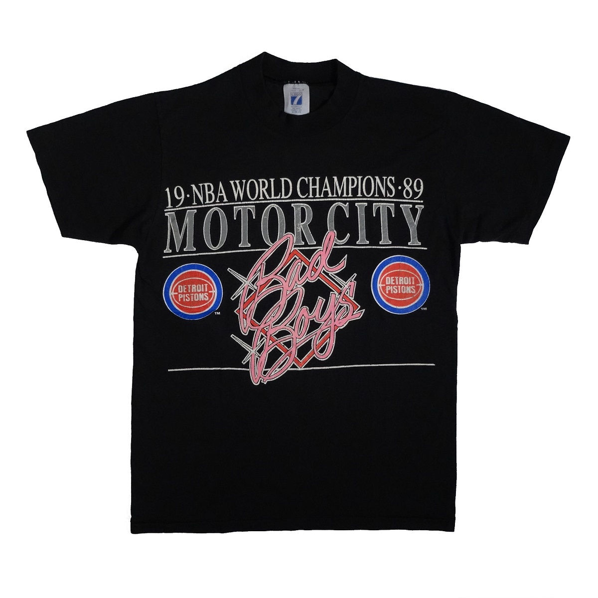 Detroit Pistons NBA Champions 1989 Bad Boys T Shirt Front