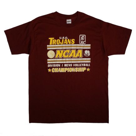 USC Trojans Volleyball Championship Vintage 80s T Shirt Front