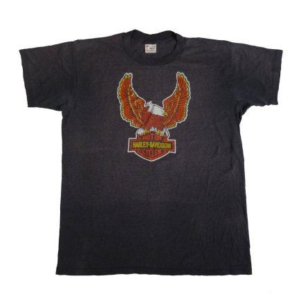 arlington texas mid cities vintage 70s 80s harley davidson t shirt front of shirt