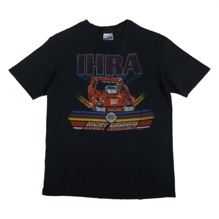 vintage 80s ihra drag racing t shirt front of shirt