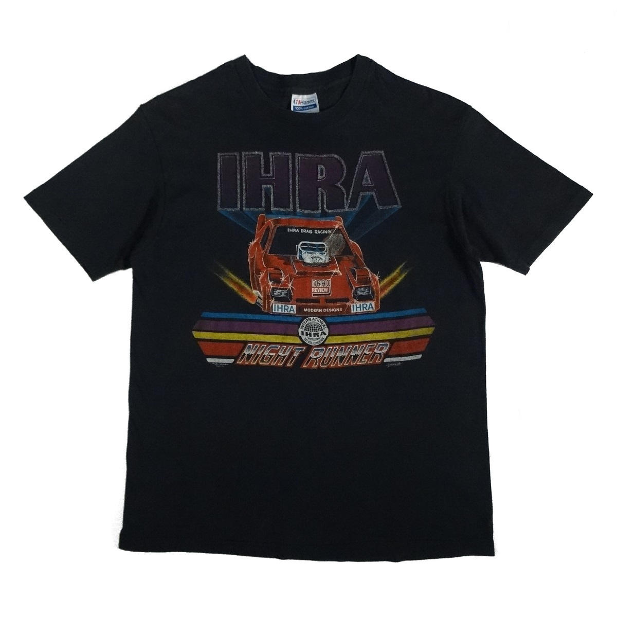 vintage 80s ihra drag racing t shirt front of shirt