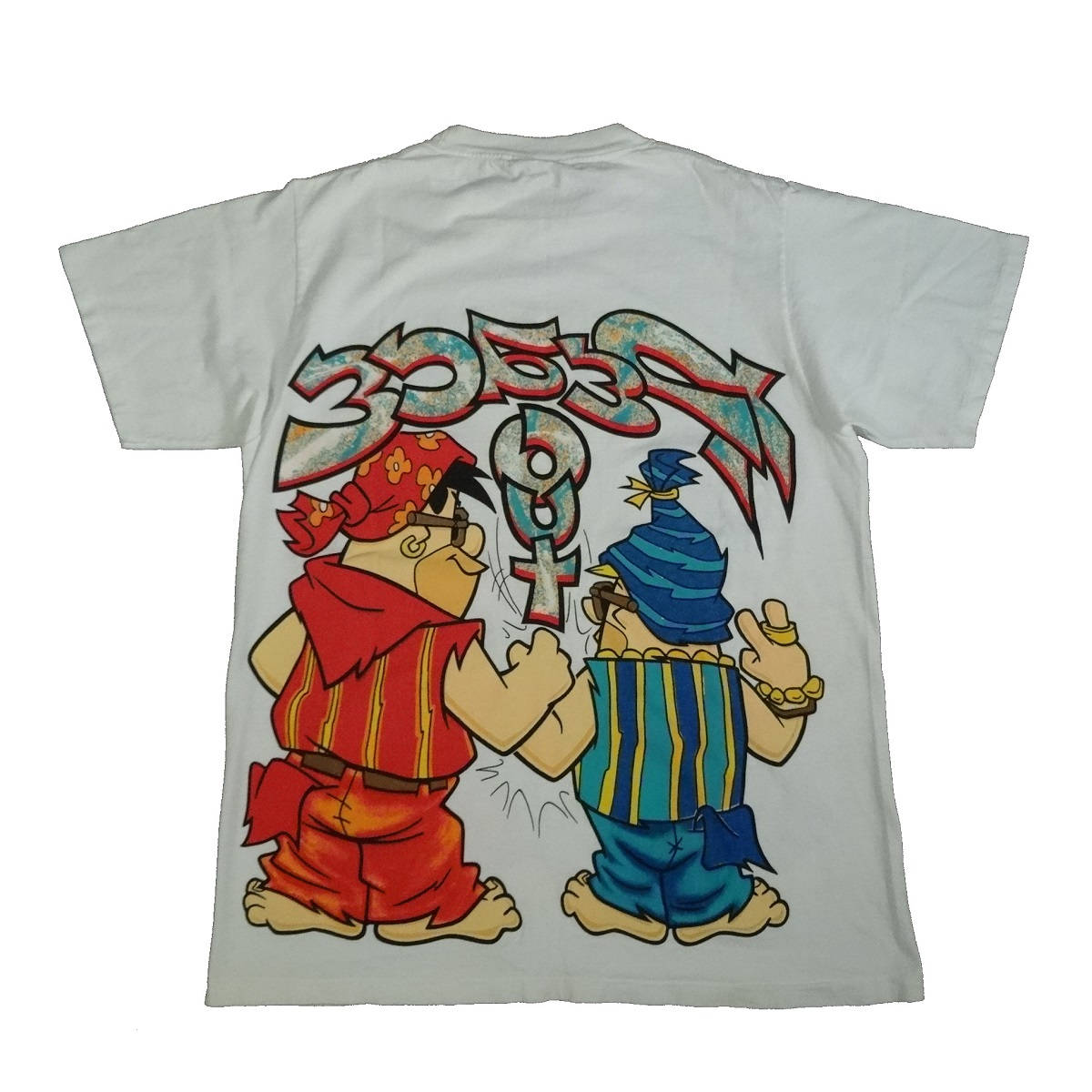 Flintstones Fred Barney T-Shirt Vintage 90s Peace Out - Tarks Tees