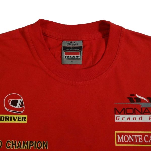 monaco grand prix racing futuro pilota t shirt collar size tag