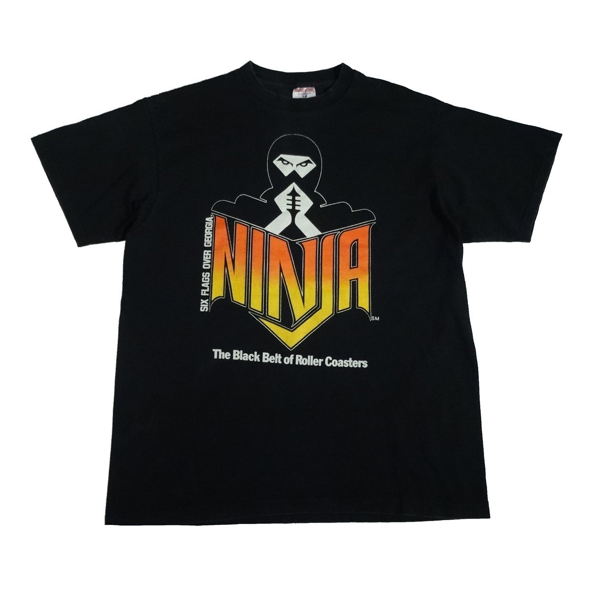 ninja roller coaster georgia vintage 90s t shirt front