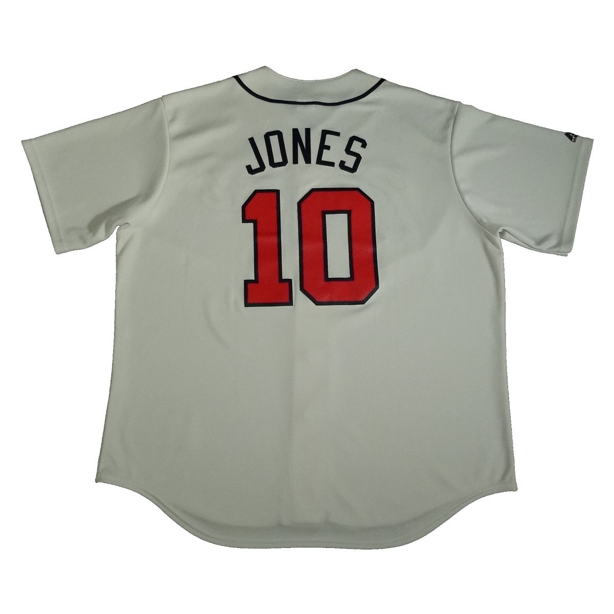 Shirts, Vintage 9s Majestic Mens Embroidered Atlanta Braves Jones 10 Baseball  Jersey