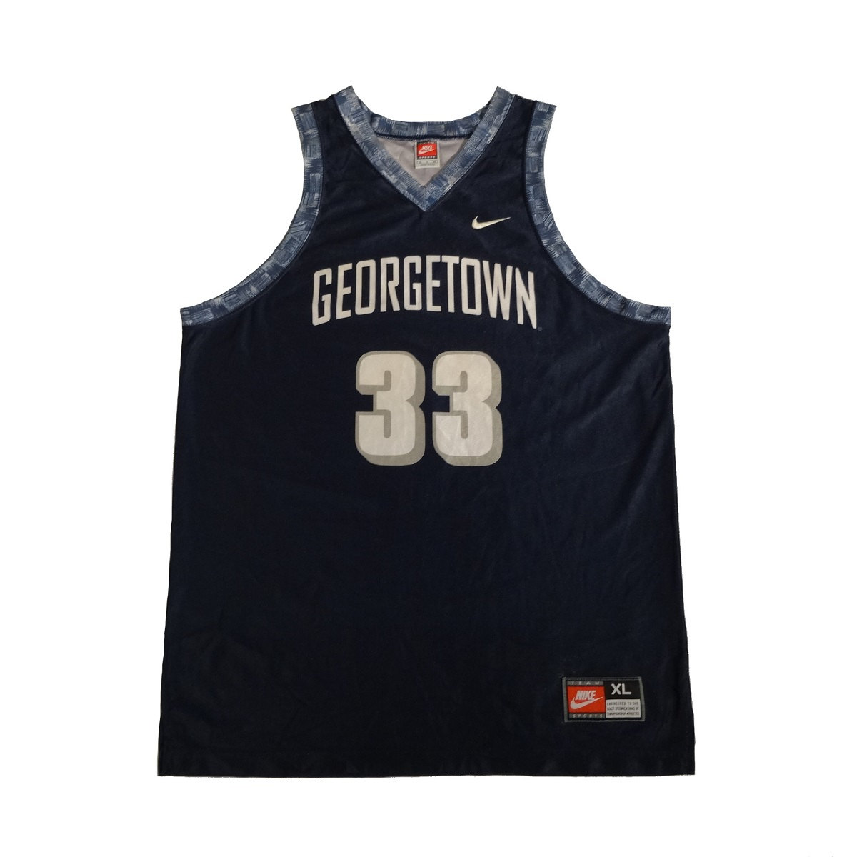 georgetown vintage nike jersey ewing mourning front