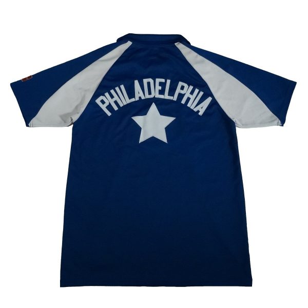 philadelphia 76ers vintage hardwood classics warm up jersey back